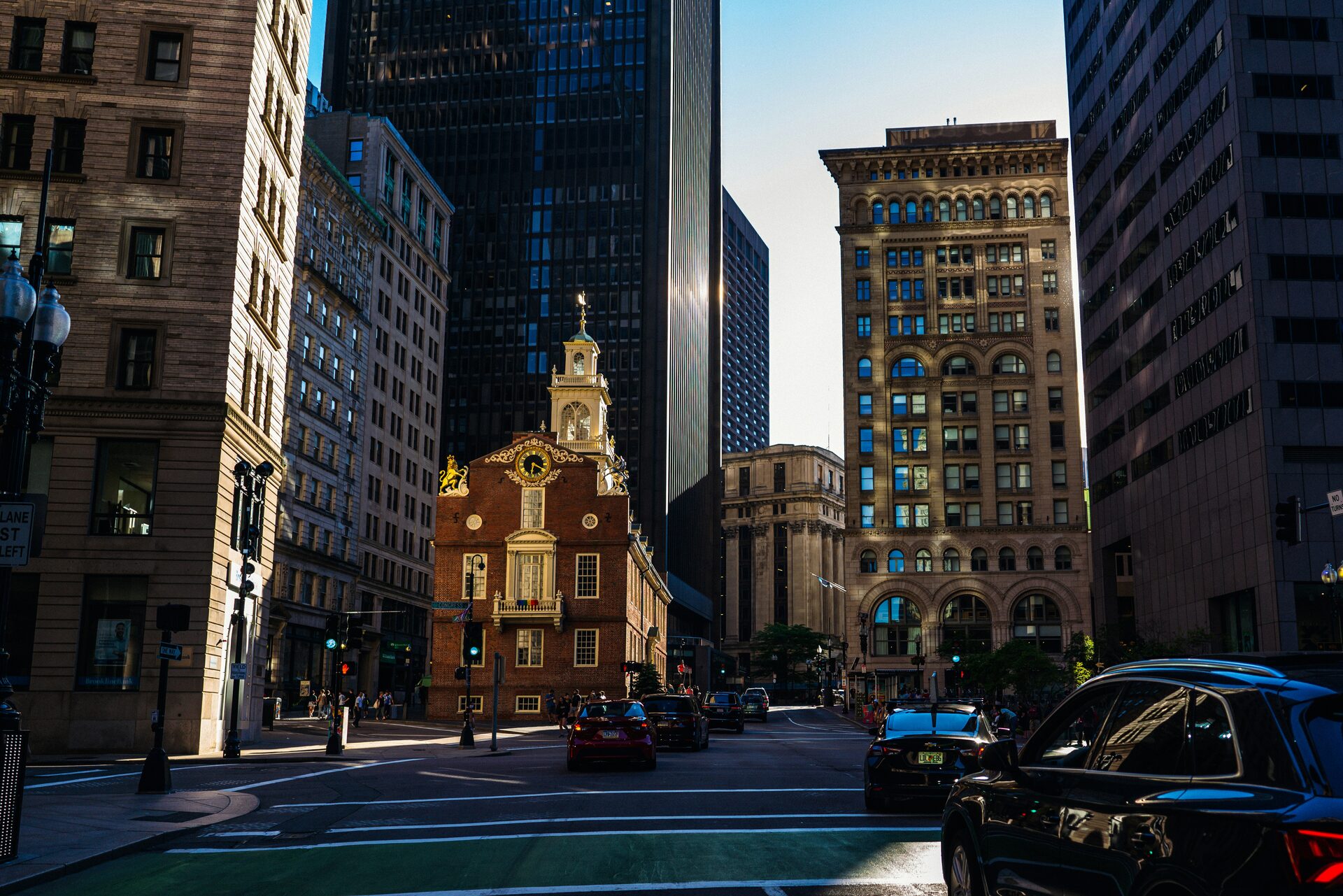 Old State House amid Boston Financial District high-rises